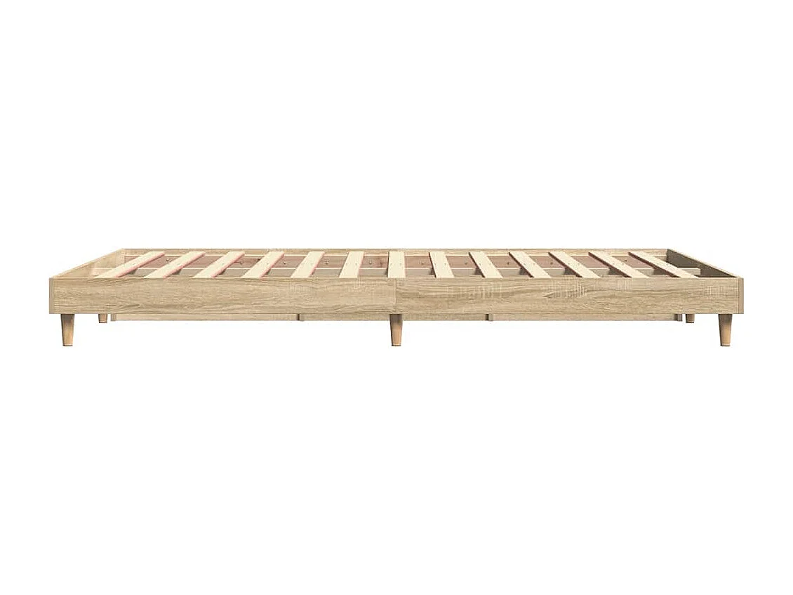 Bedframe bewerkt hout sonoma eikenkleurig 135x190 cm