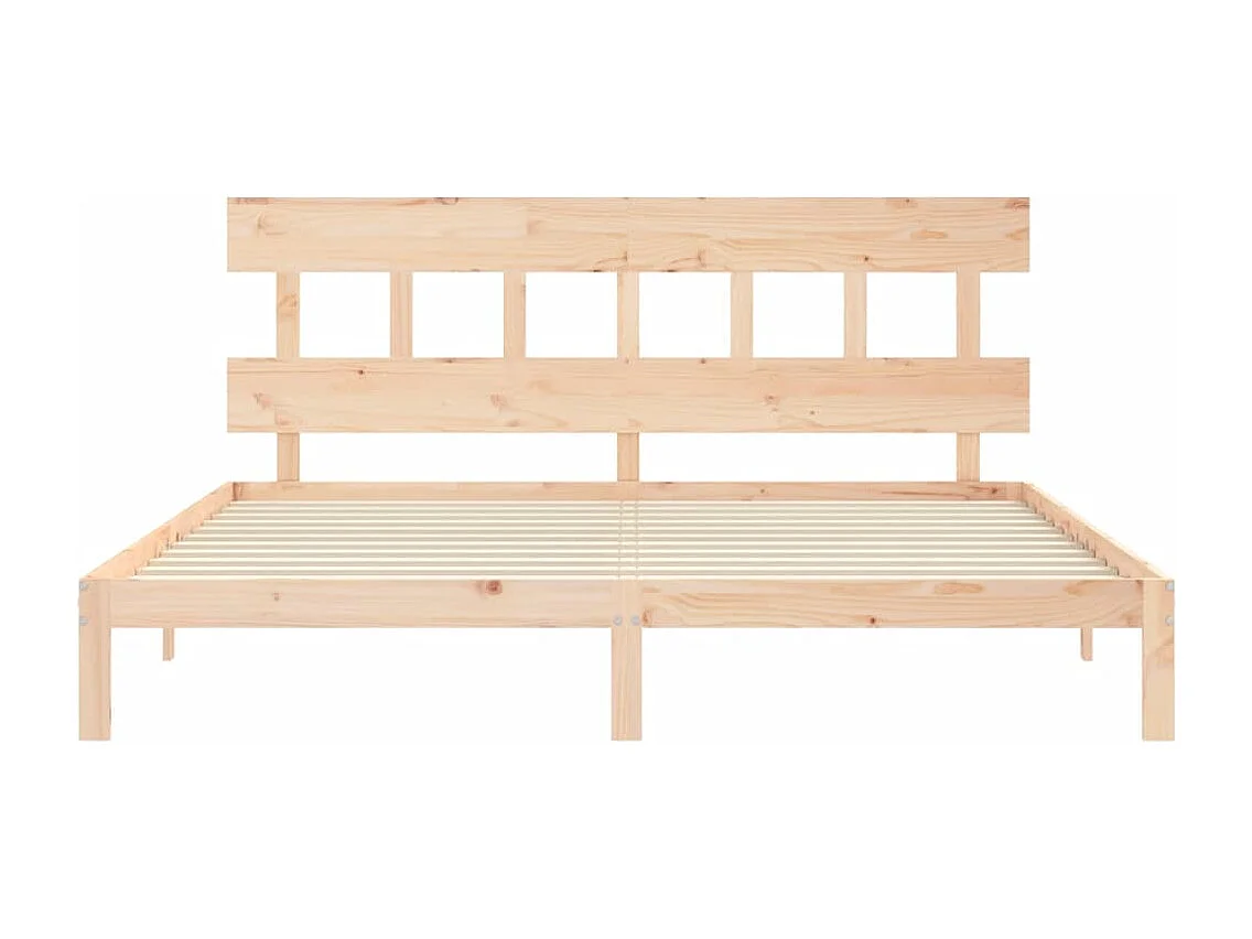 Cadre de lit sans matelas bois massif de pin
