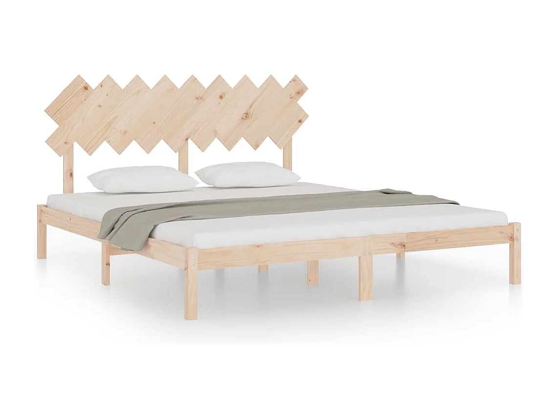 Cadre de lit sans matelas 180x200 cm bois massif