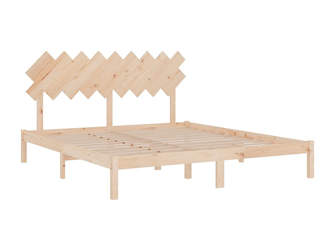 Cadre de lit sans matelas 180x200 cm bois massif