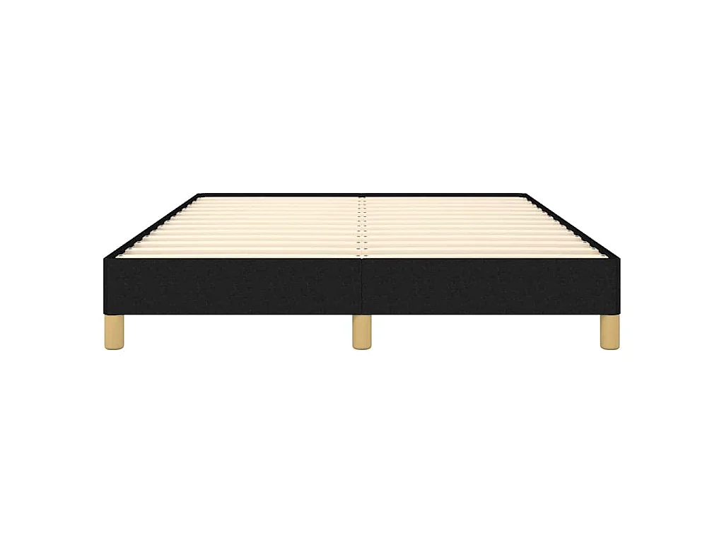 Cadre de lit sans matelas noir 140x190 cm tissu