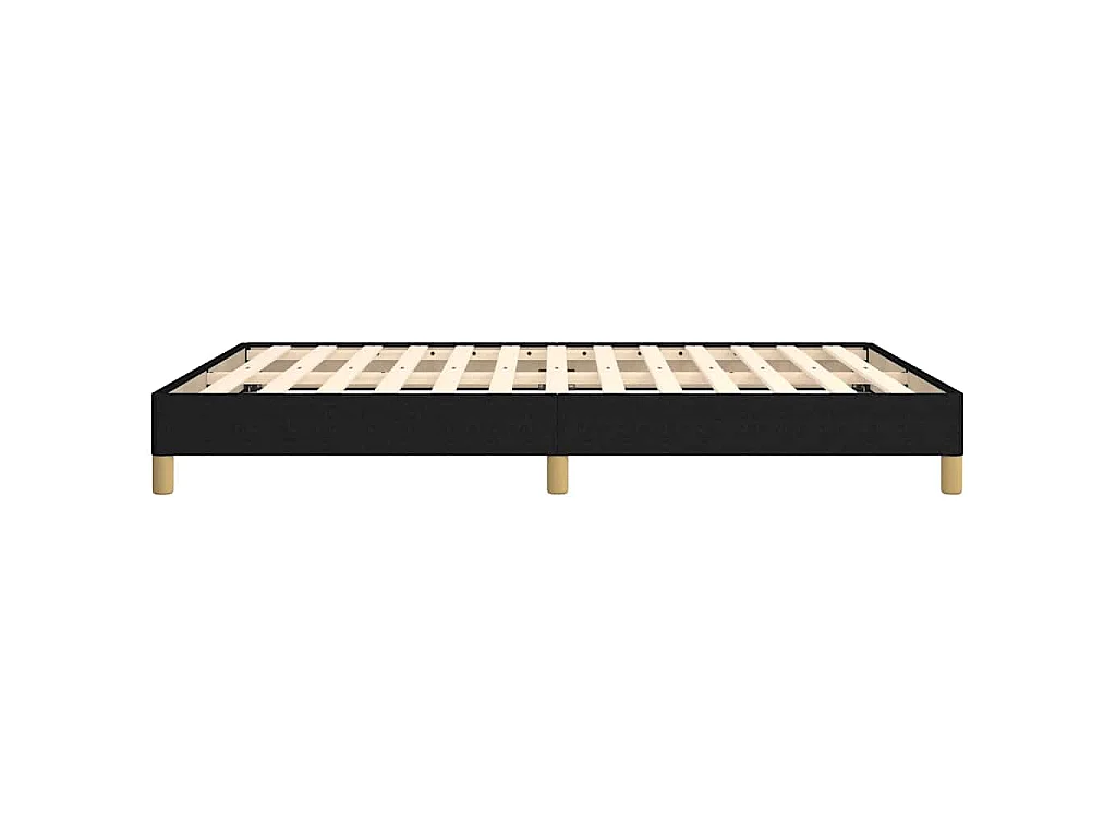 Cadre de lit sans matelas noir 140x190 cm tissu