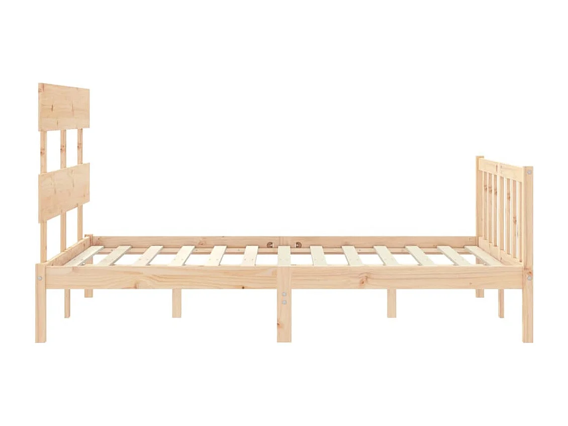 Cama sem colchão 140x200 cm madeira de pinho maciça