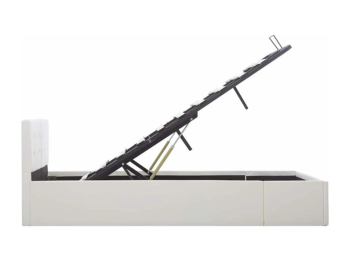 Cadre de lit à rangement hydraulique sans matelas 120x200 cm