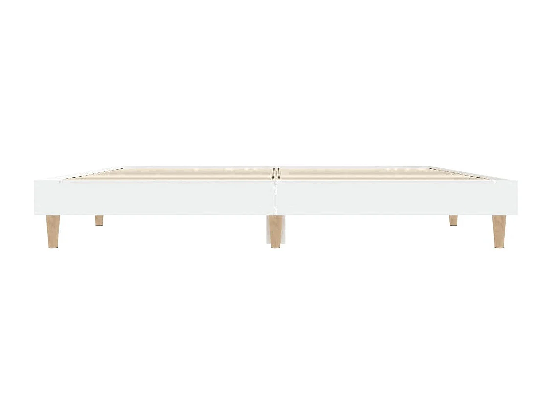 Cadre de lit sans matelas blanc 140x190 cm bois d'ingénierie