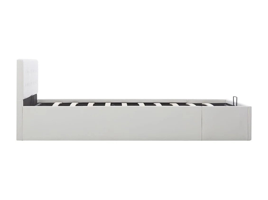 Giroletto con Contenitore Idraulico Bianco Similpelle 140x200cm