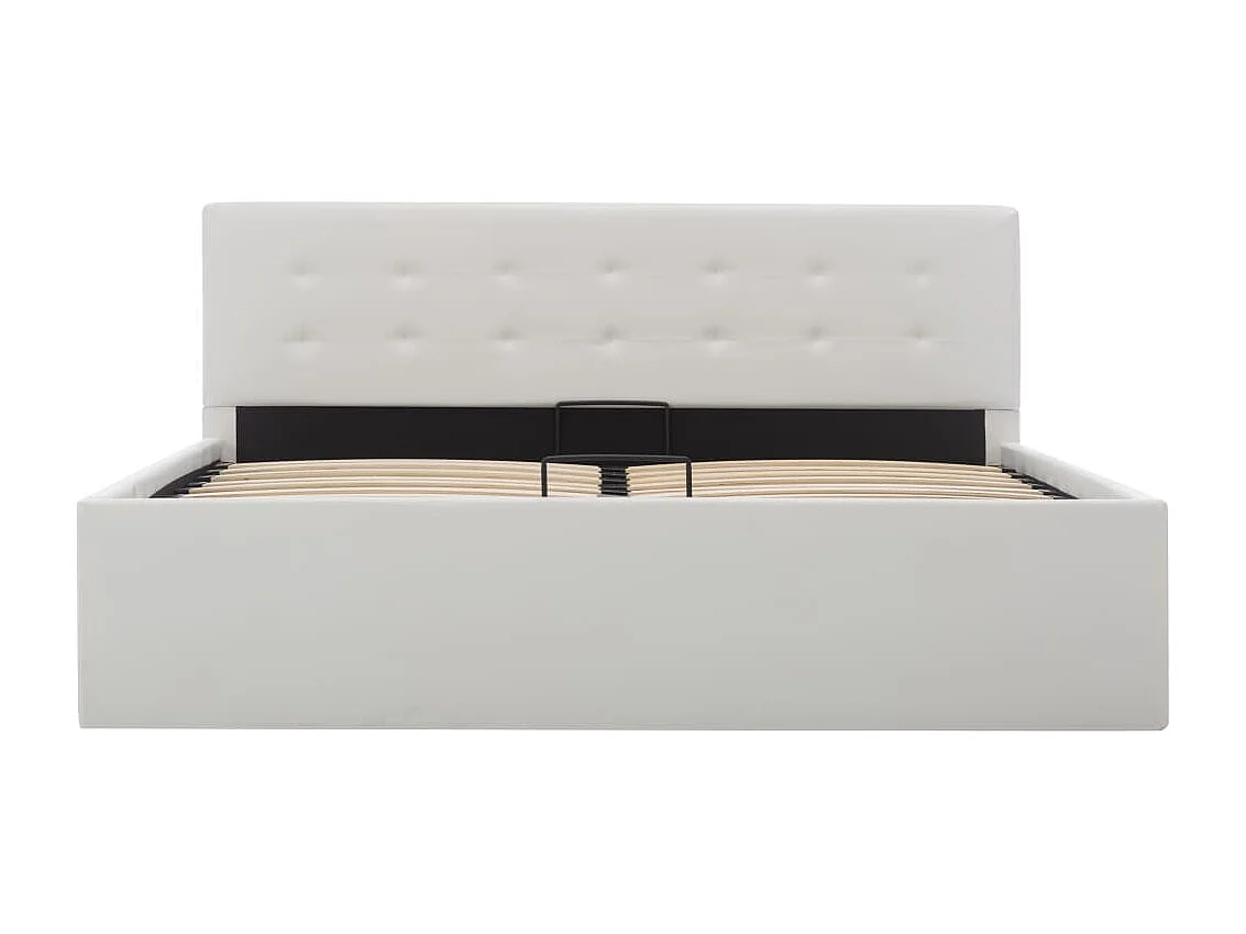 Giroletto con Contenitore Idraulico Bianco Similpelle 140x200cm