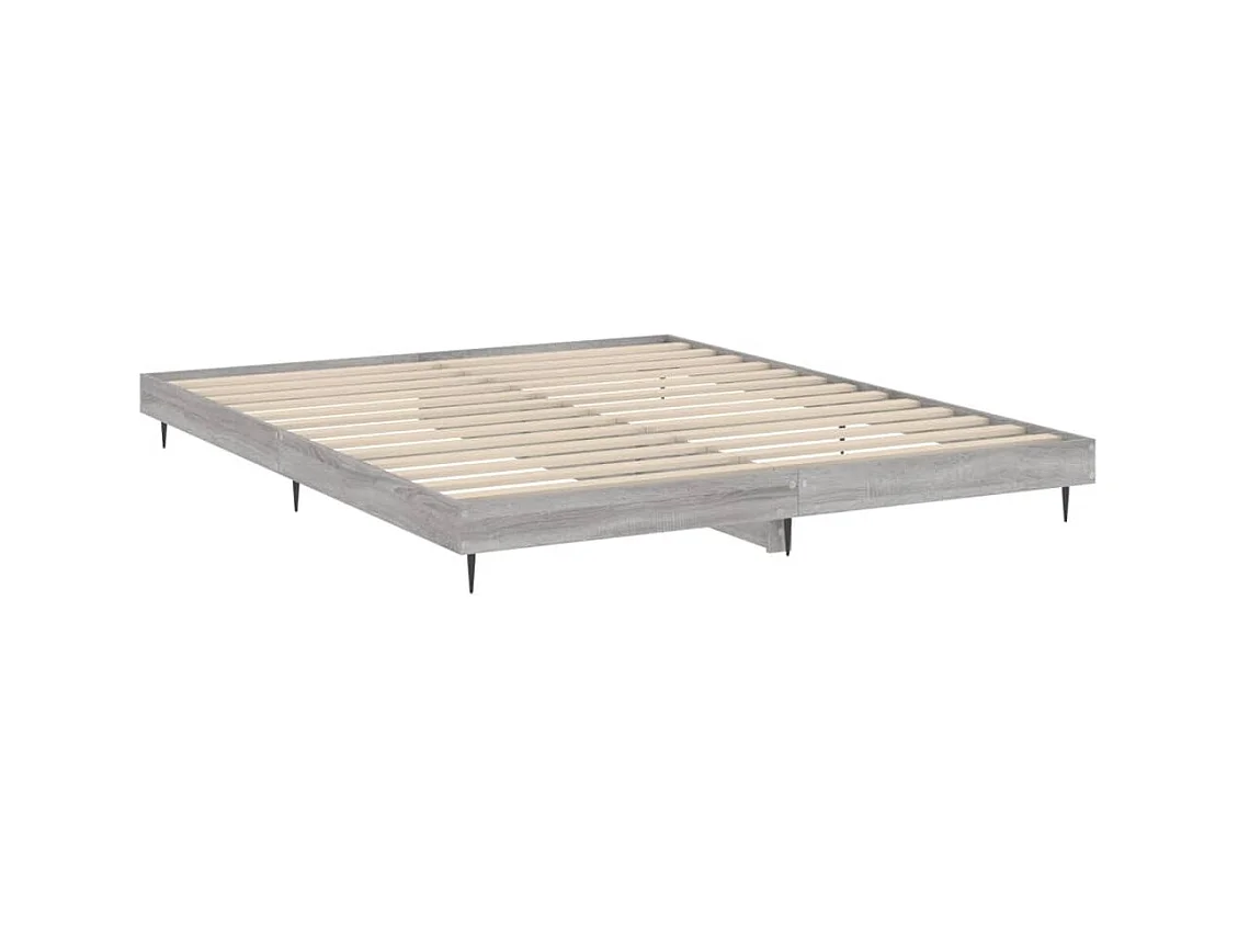 Bettgestell Grau Sonoma 140x200 cm Holzwerkstoff