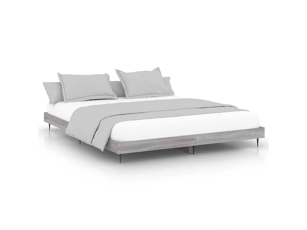 Cadre de lit sans matelas sonoma gris 140x200 cm