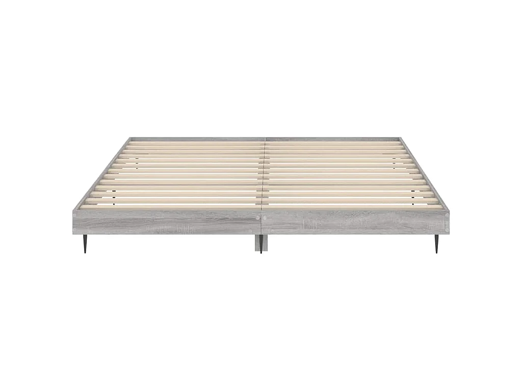 Bedframe bewerkt hout grijs sonoma eikenkleurig 140x200 cm