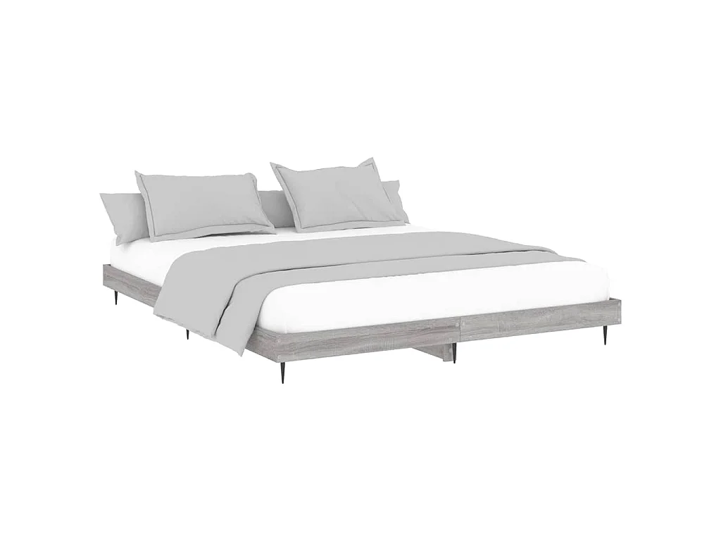 Bedframe bewerkt hout grijs sonoma eikenkleurig 140x200 cm
