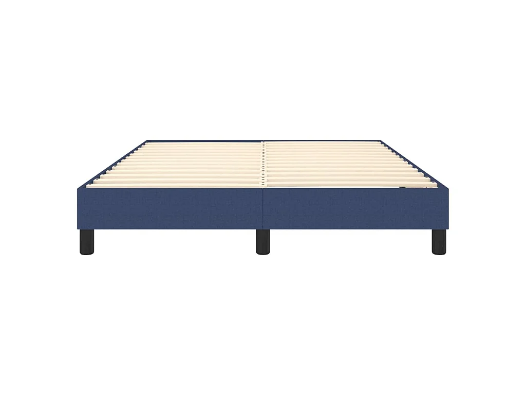 Estrutura de cama com molas 140x190 cm tecido azul