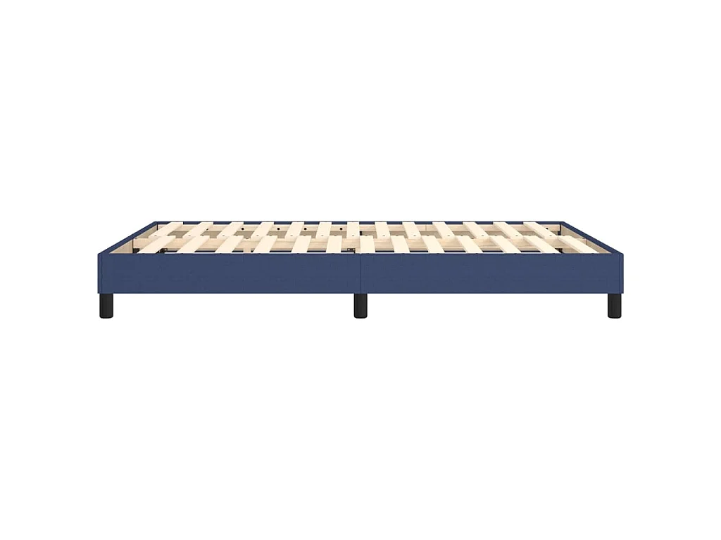 Estrutura de cama com molas 140x190 cm tecido azul