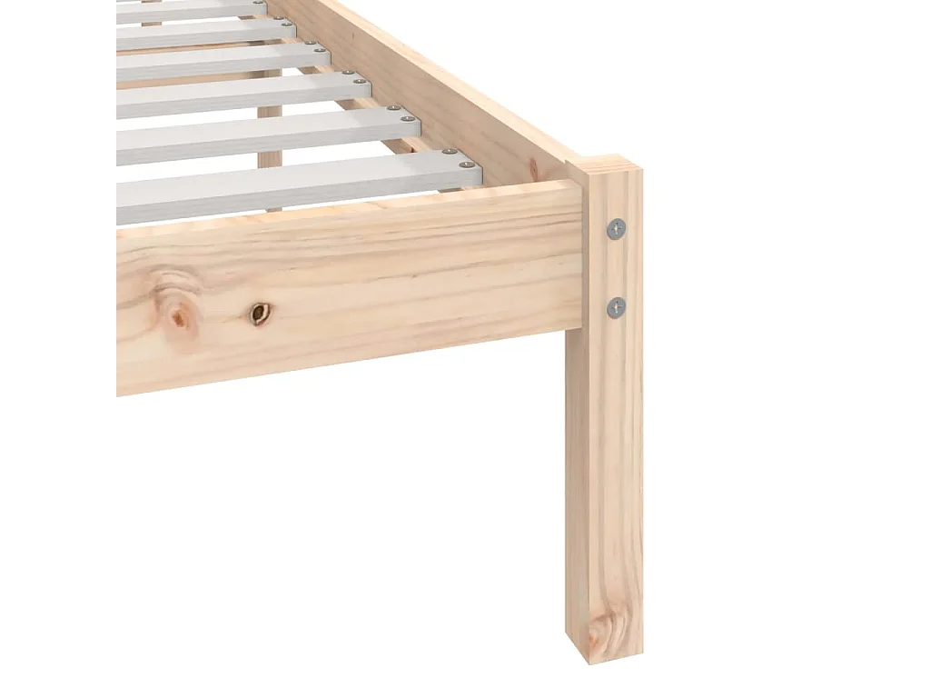 Cadre de lit sans matelas 75x190 cm bois de pin massif