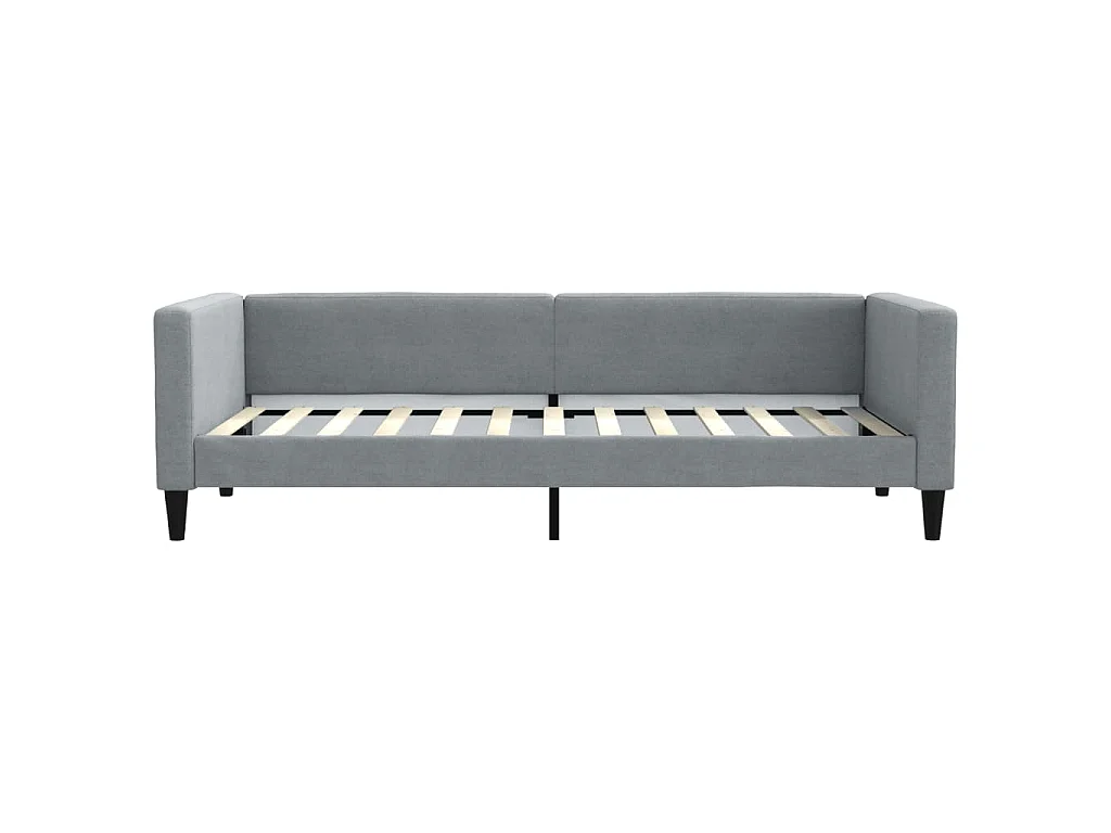 Divano Letto Estraibile Cassetti Grigio Chiaro 100x200 Tessuto