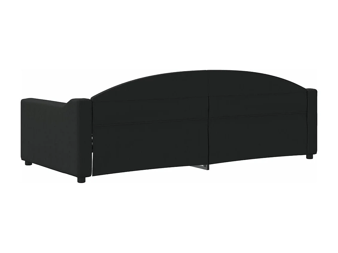 Lit de repos sans matelas noir 90x200 cm tissu