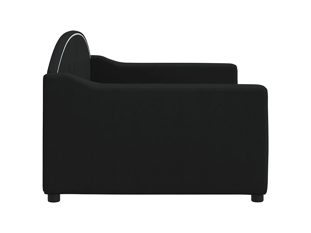 Lit de repos sans matelas noir 90x200 cm tissu