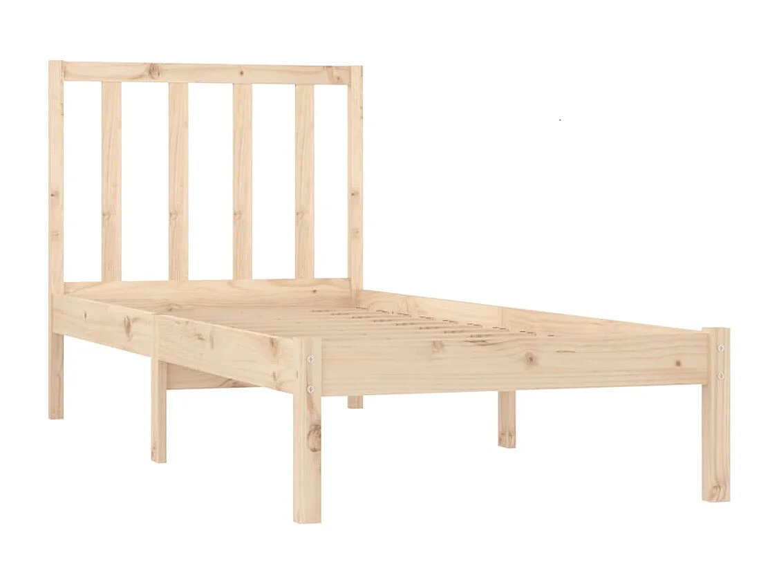 Cadre de lit sans matelas 75x190 cm bois de pin massif