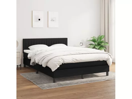 Kauf Unique Boxspringbett mit Matratze Schwarz 140x190 cm Stoff