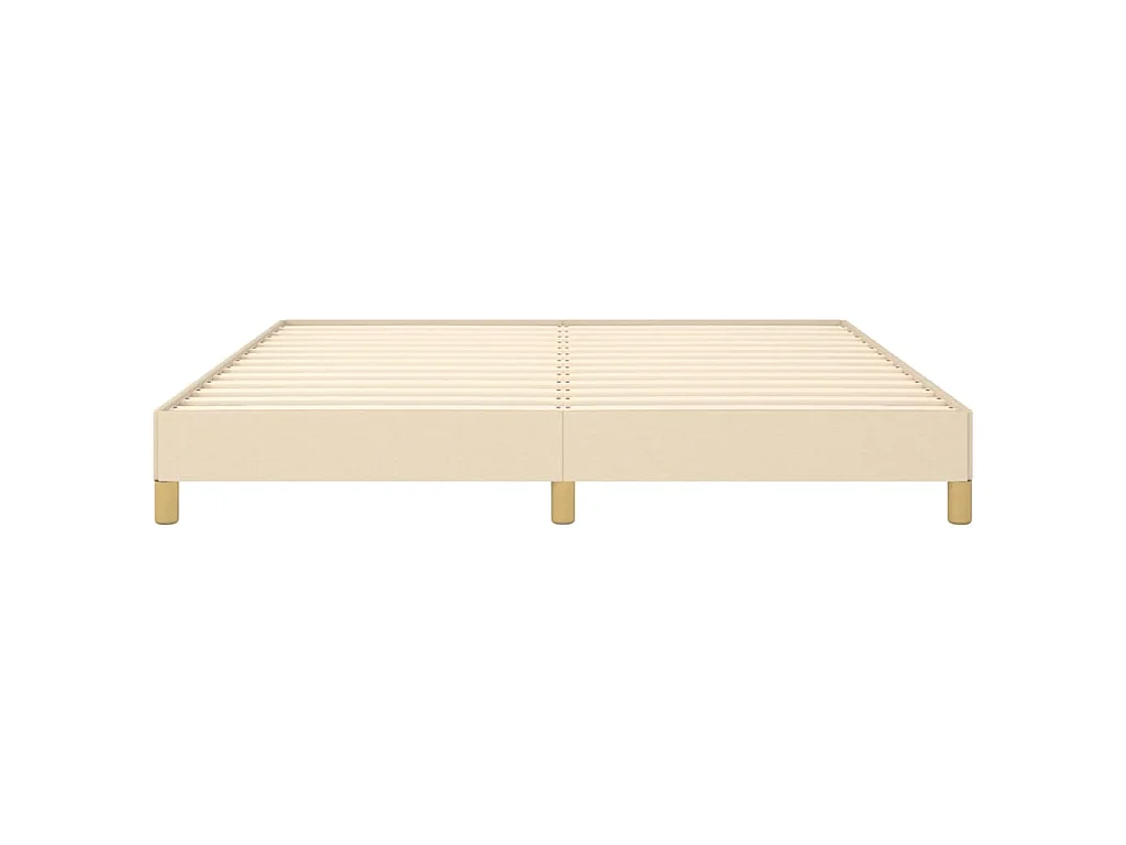 Cadre de lit sans matelas crème 180x200 cm tissu