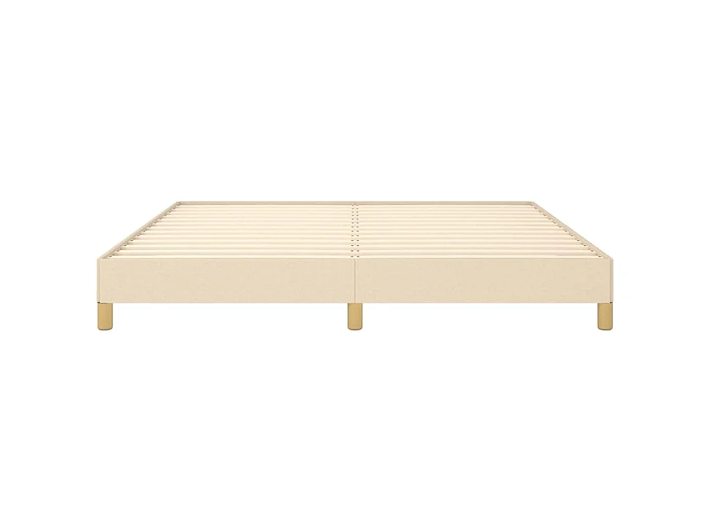 Cadre de lit sans matelas crème 180x200 cm tissu