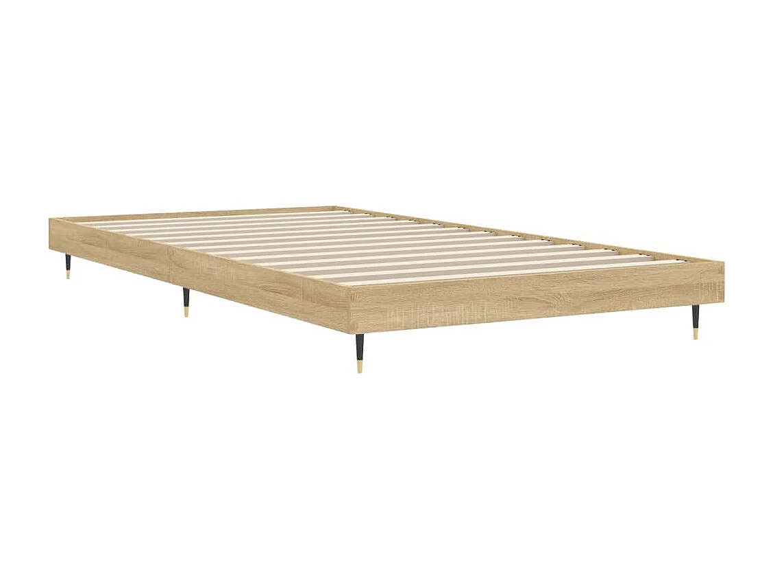 Cadre de lit sans matelas chêne sonoma 100x200 cm