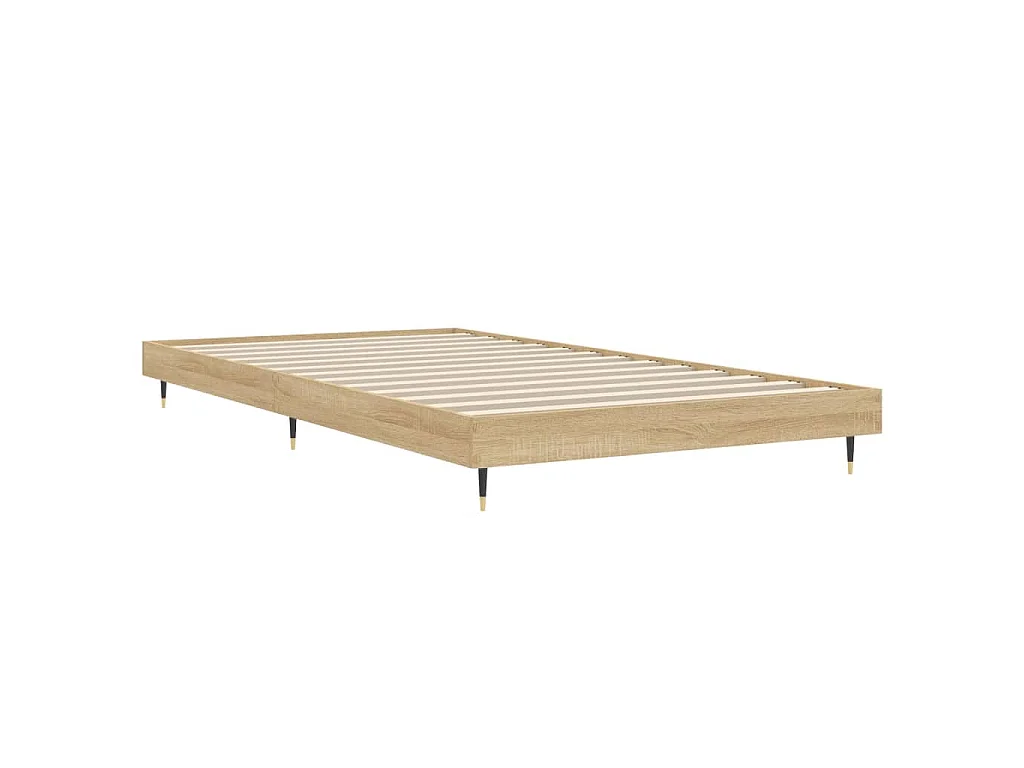 Cadre de lit sans matelas chêne sonoma 100x200 cm