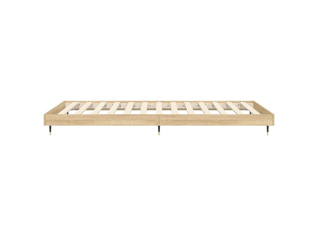 Cadre de lit sans matelas chêne sonoma 100x200 cm