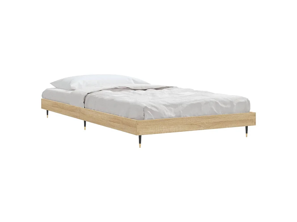 Cadre de lit sans matelas chêne sonoma 100x200 cm