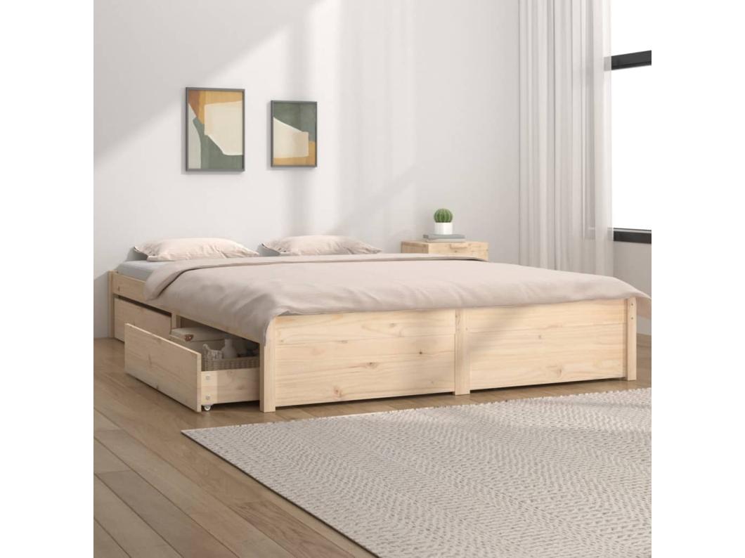 Estructura de cama con cajones 180x200 cm