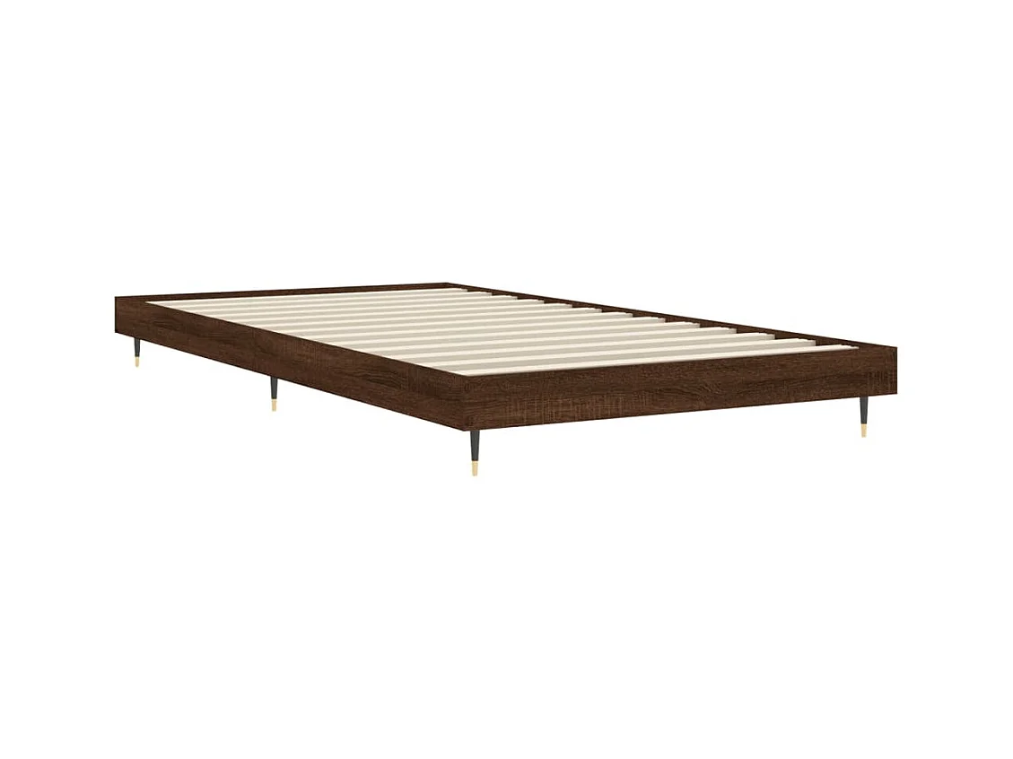 Cadre de lit sans matelas chêne marron 90x200cm bois ingénierie