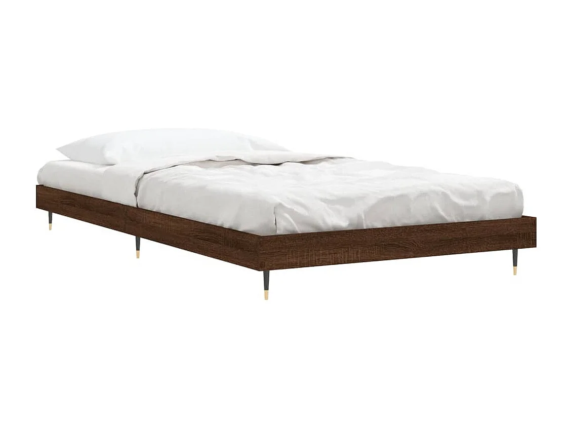 Cadre de lit sans matelas chêne marron 90x200cm bois ingénierie