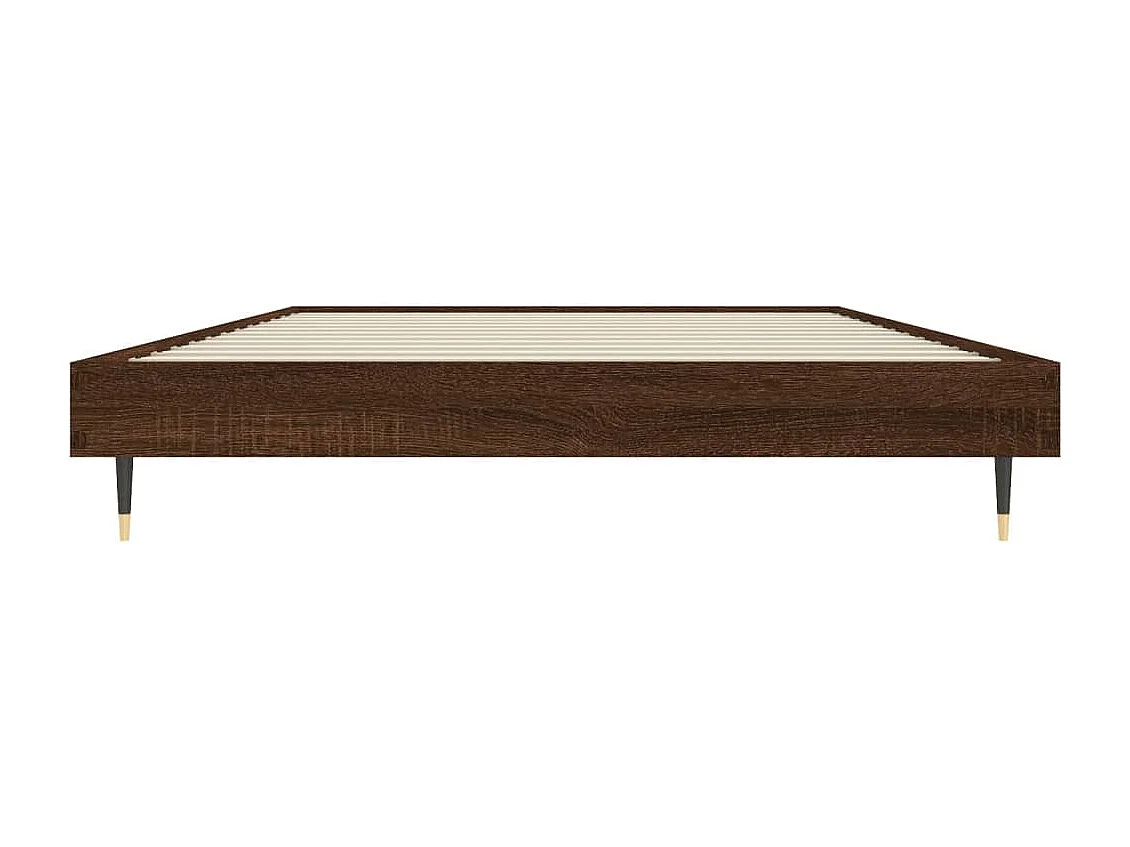 Cadre de lit sans matelas chêne marron 90x200cm bois ingénierie