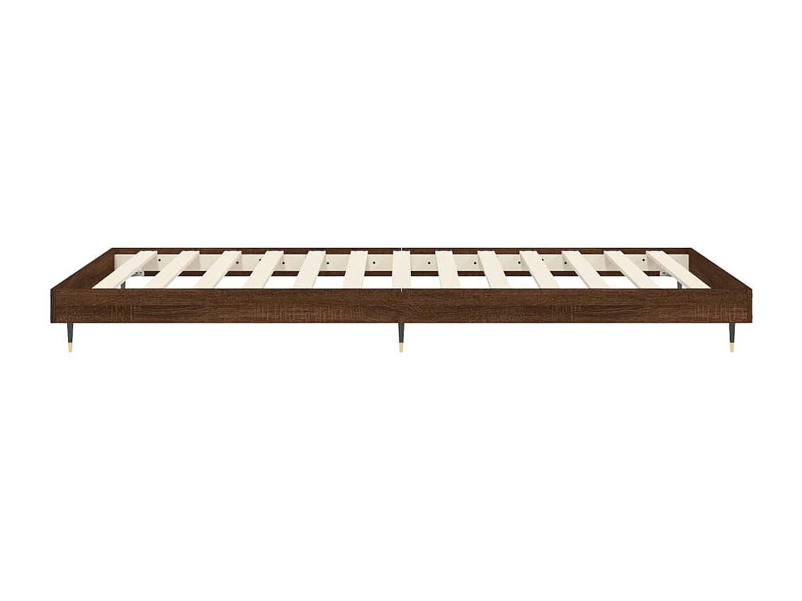 Cadre de lit sans matelas chêne marron 90x200cm bois ingénierie