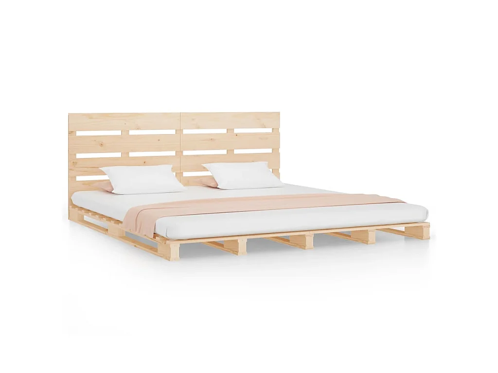 Cama sem colchão 140x200 cm madeira de pinho maciça