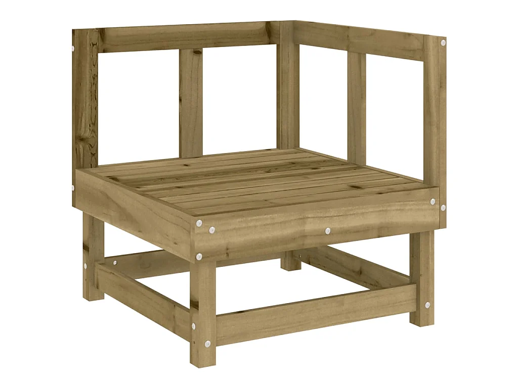 Salon de jardin 7 pcs bois de pin imprégné
