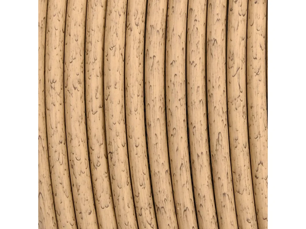 Salon de jardin 3 pcs avec coussins beiges résine tressée