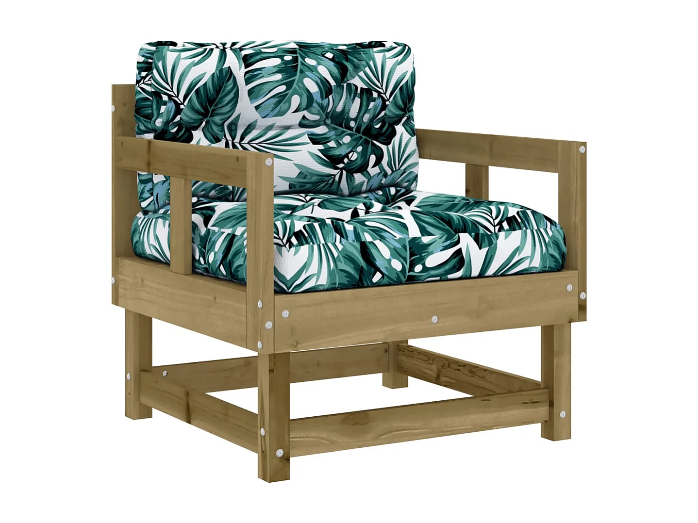 Set Divani da Giardino 7pz con Cuscini Legno Impregnato di Pino