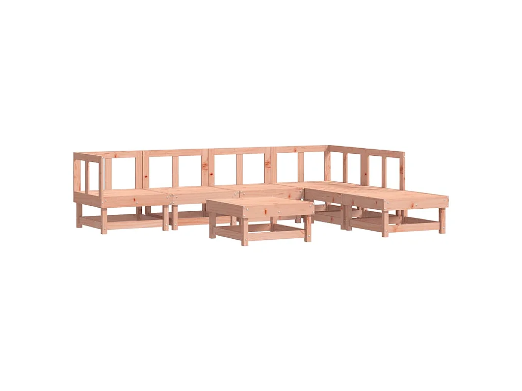 Salon de jardin 7 pcs bois massif douglas