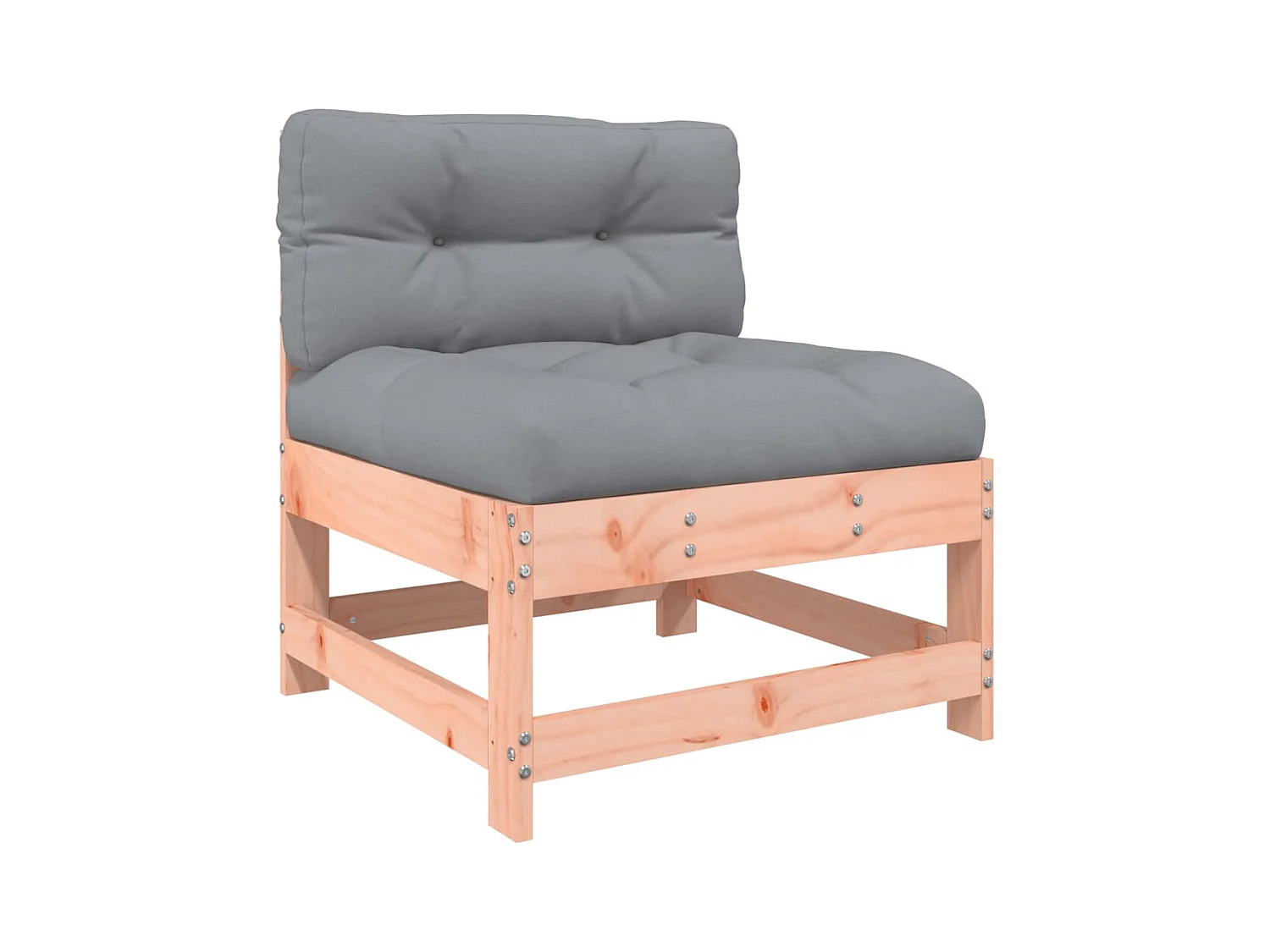 4-tlg. Garten-Lounge-Set mit Kissen Massivholz Douglasie