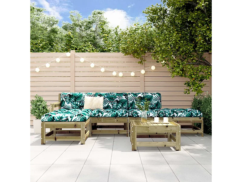 6-tlg. Garten-Lounge-Set Imprägniertes Kiefernholz