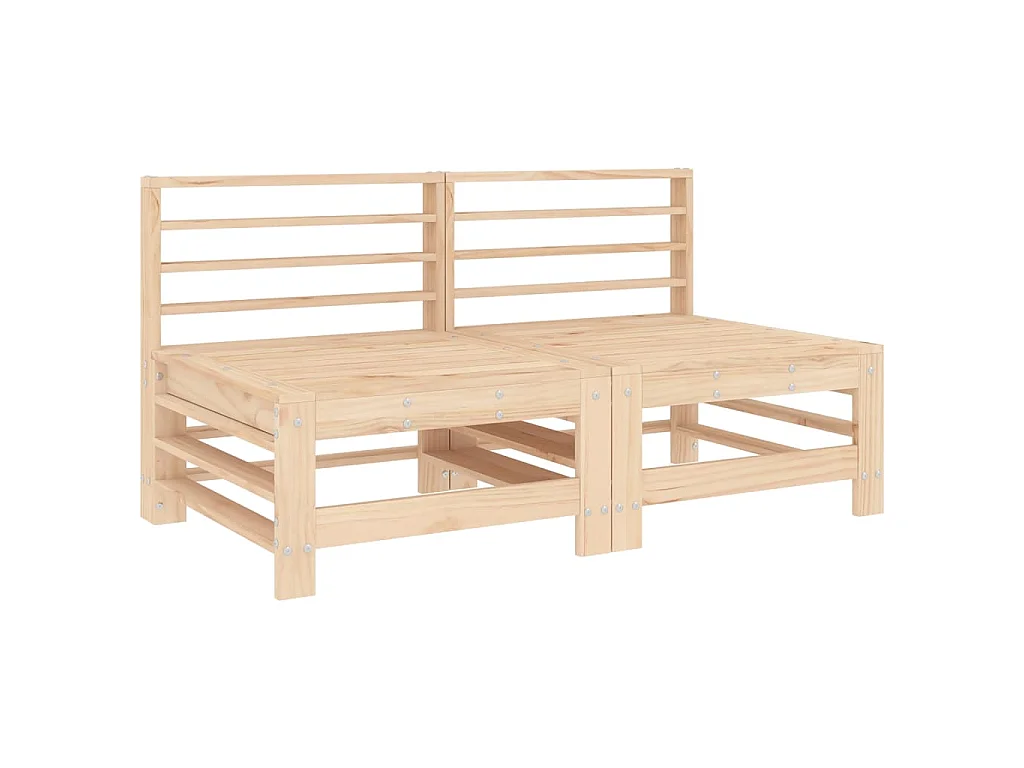 Salon de jardin 6 pcs Bois de pin massif