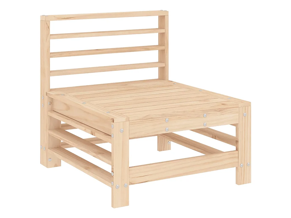 Salon de jardin 6 pcs Bois de pin massif