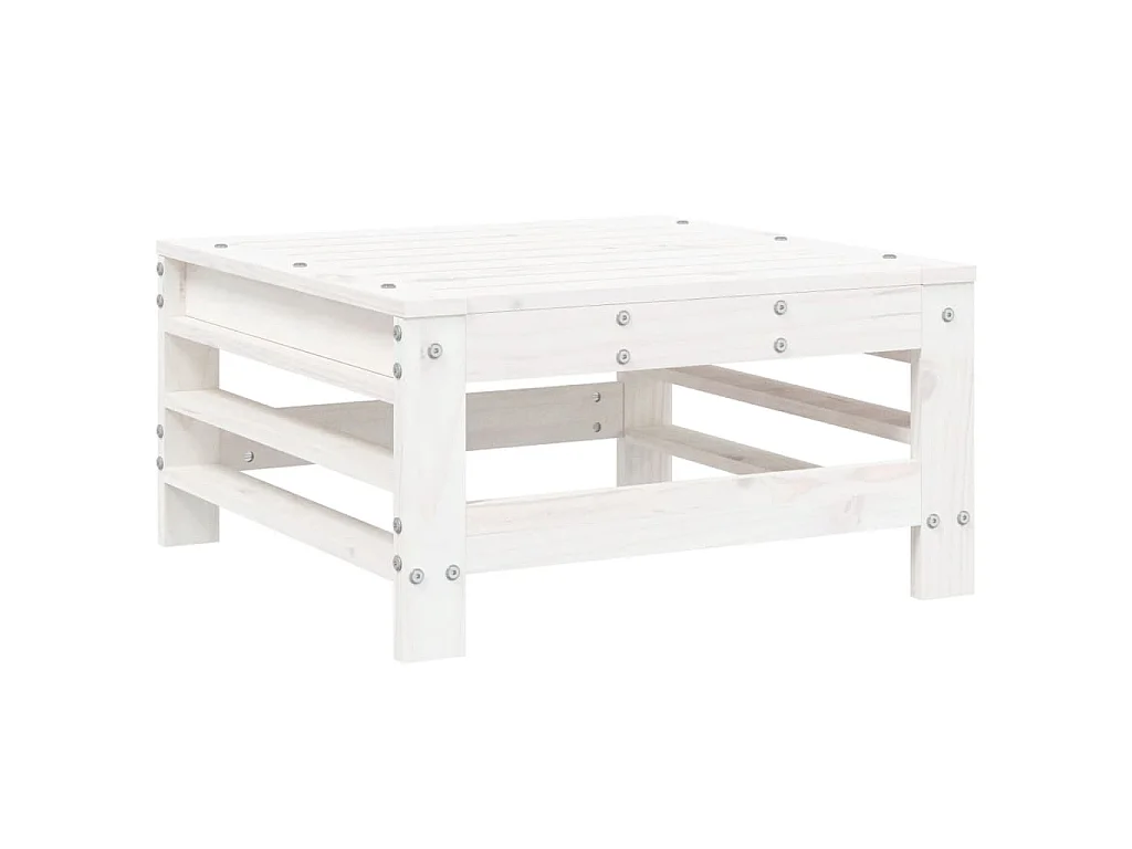 7-delige Loungeset massief grenenhout wit