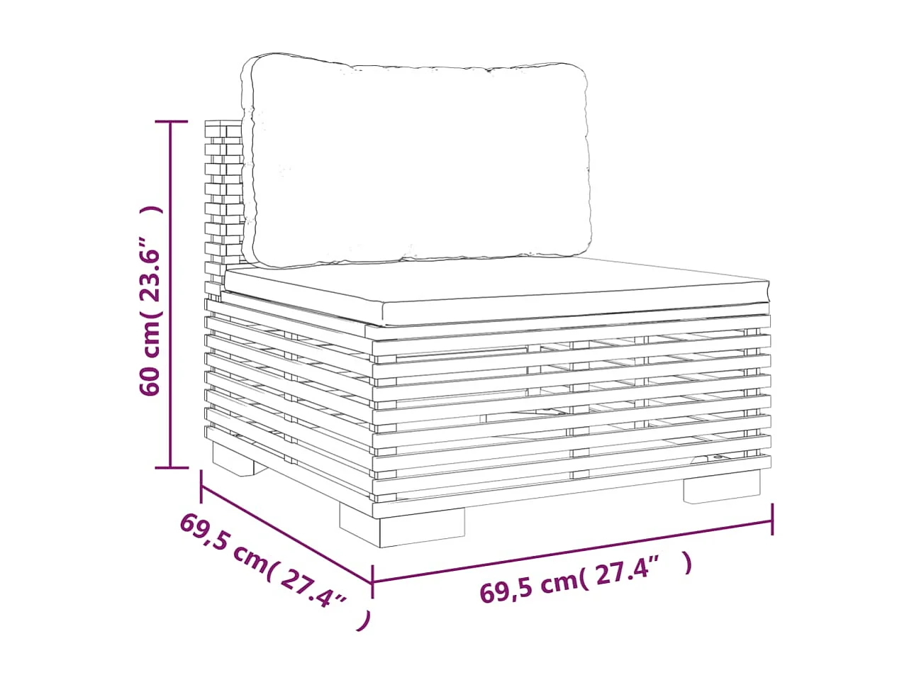 8 pcs conjunto lounge jardim c/ almofadões madeira teca maciça
