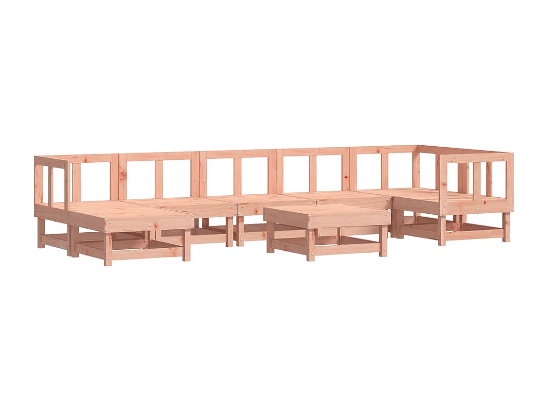 Set Salotto da Giardino 8 pz in Legno Massello di Douglas