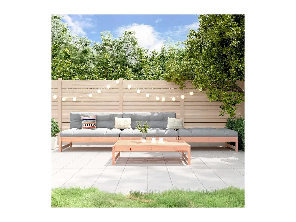 Set Salotto da Giardino 4 pz in Legno Massello di Douglas