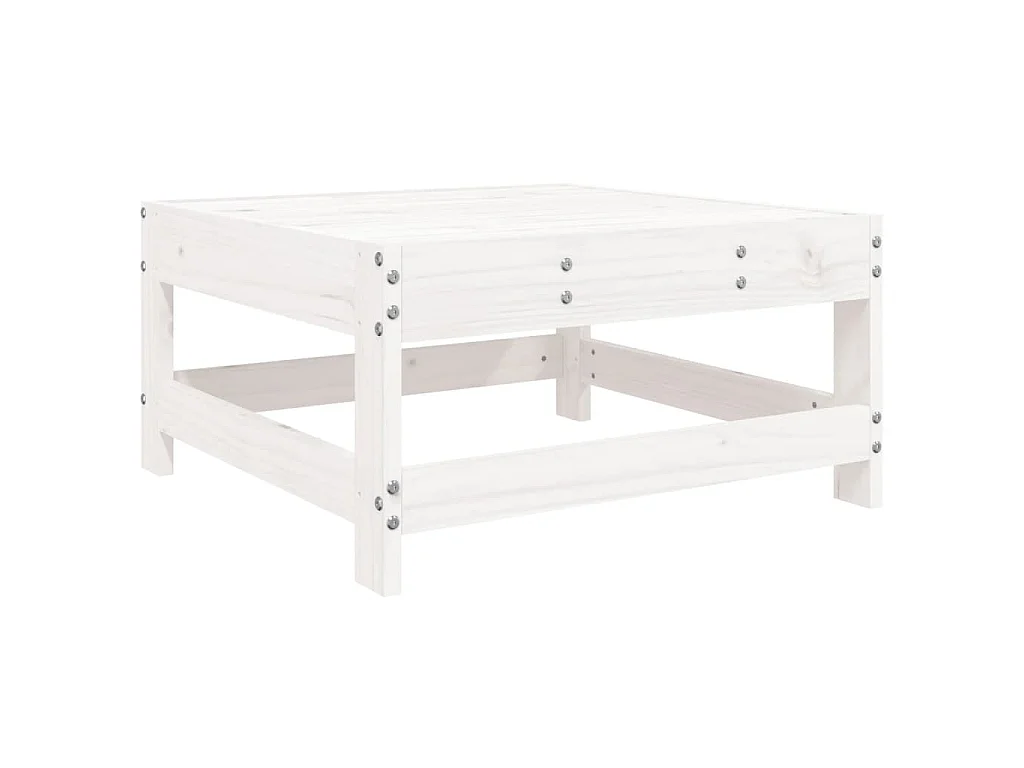 5 pcs conjunto lounge de jardim madeira de pinho maciça branco