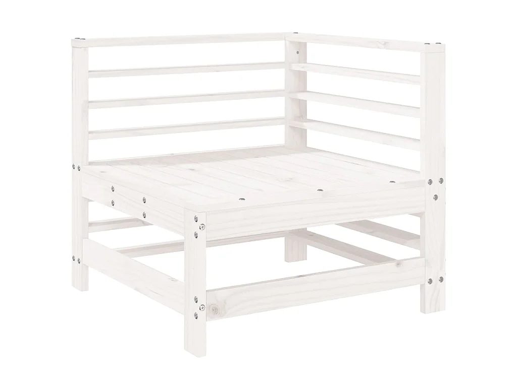 Juego de muebles de jardín 6 piezas madera maciza pino blanco