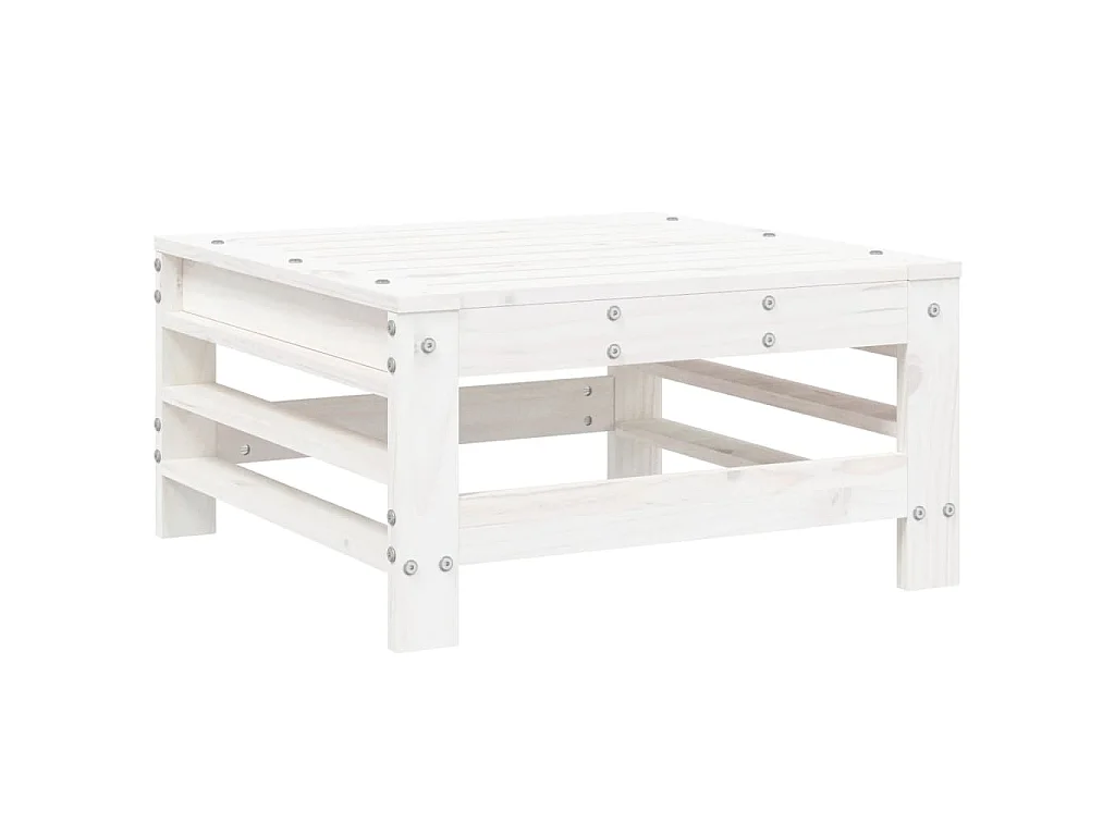 Juego de muebles de jardín 6 piezas madera maciza pino blanco